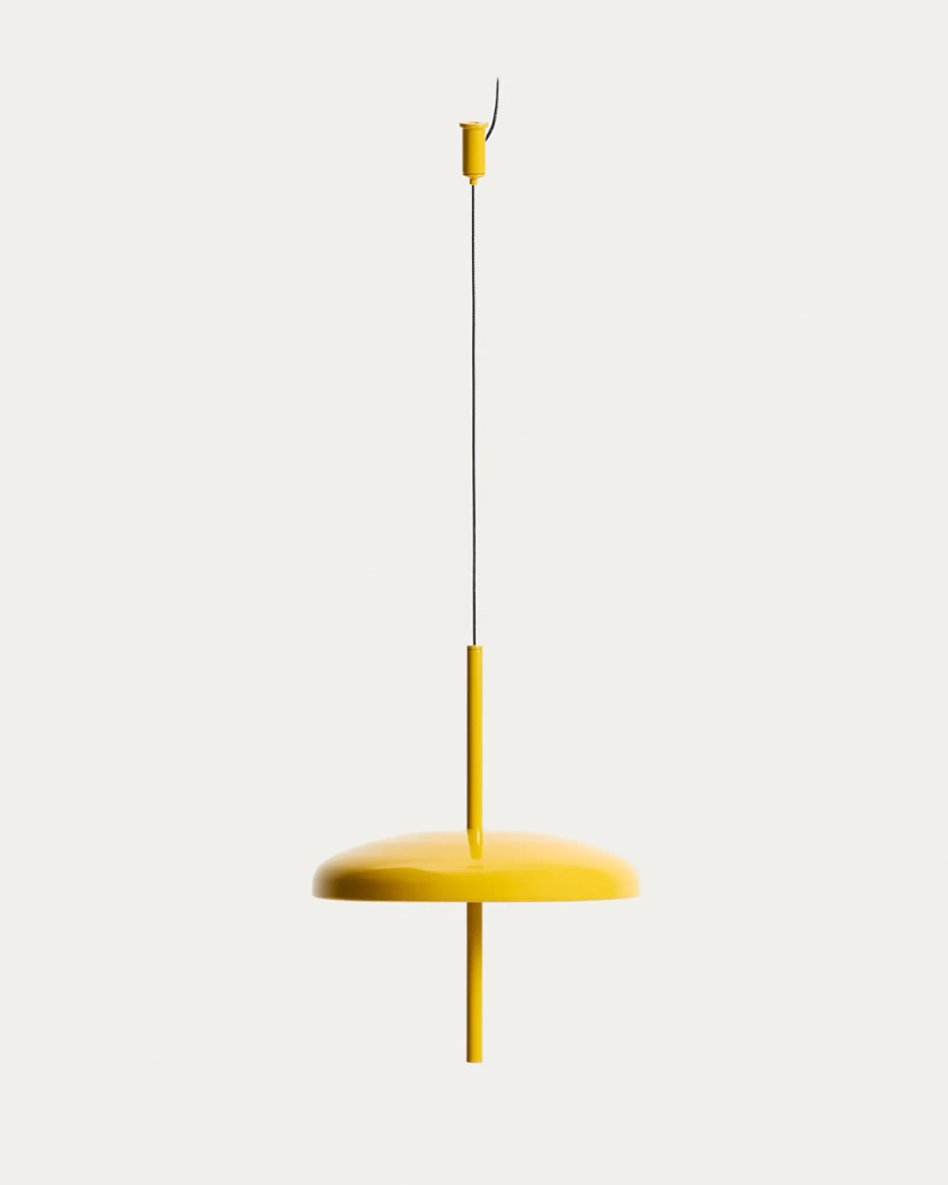 Kave Home Draagbare Plafondlamp Porte Geel Aluminium Ø16cm