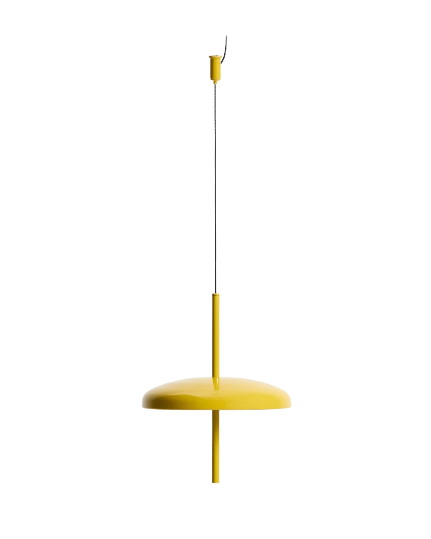 Kave Home Draagbare Plafondlamp Porte Geel Aluminium Ø16cm