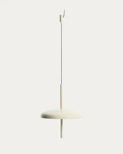 Kave Home Draagbare Plafondlamp Porte Lichtgrijs Aluminium Ø16cm
