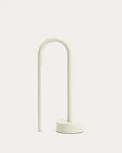 Kave Home Draagbare Tafellamp Bow Grijs Aluminium