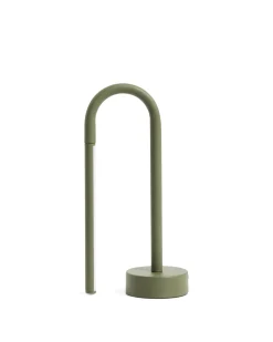 Kave Home Draagbare Tafellamp Bow Groen Aluminium