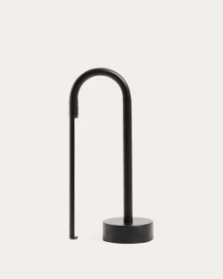 Kave Home Draagbare Tafellamp Bow Zwart Aluminium