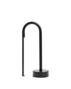 Kave Home Draagbare Tafellamp Bow Zwart Aluminium
