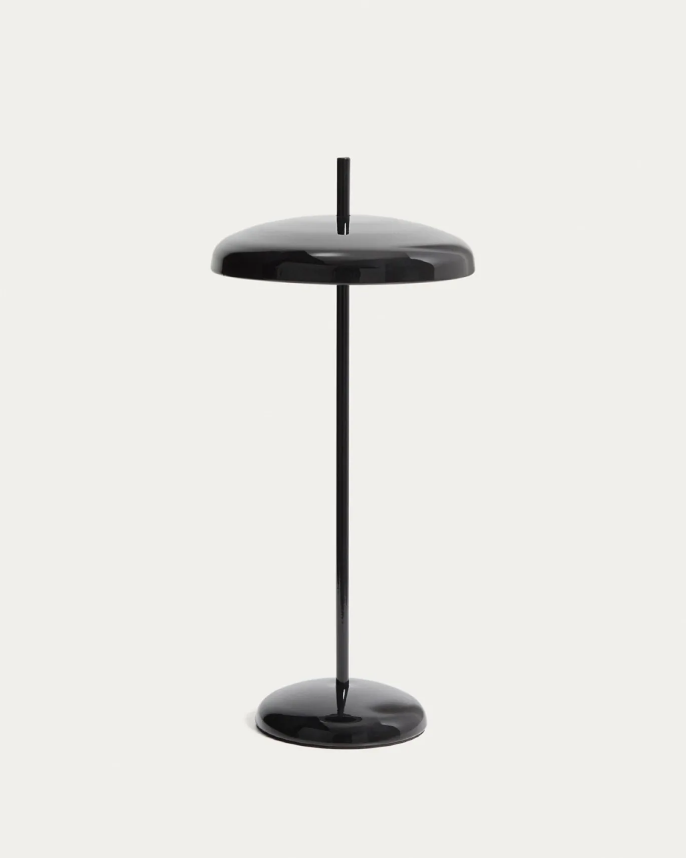 Kave Home Draagbare Tafellamp Porte Zwart Aluminium