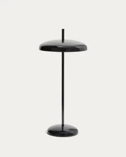 Kave Home Draagbare Tafellamp Porte Zwart Aluminium
