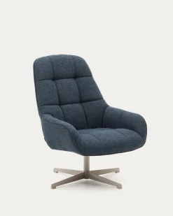 Kave Home Draaifauteuil Jaspe Blauw