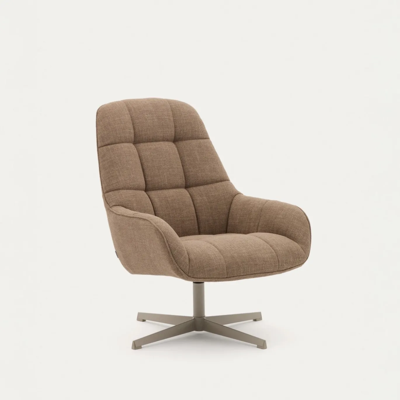 Kave Home Draaifauteuil Jaspe Lichtbruin