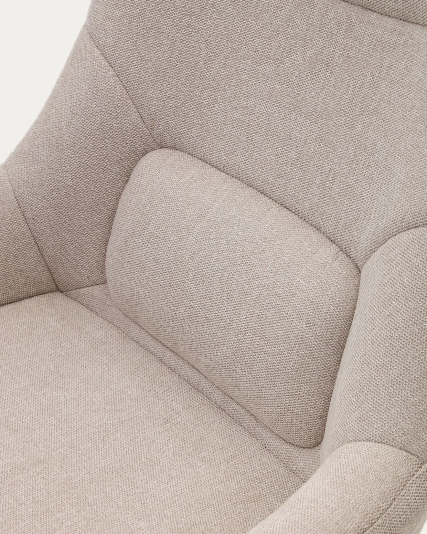 Kave Home Draaistoel Celida Beige Chenille Zwart