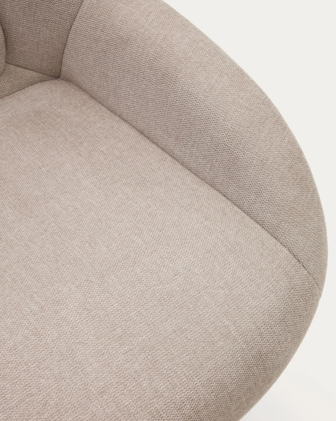 Kave Home Draaistoel Celida Beige Chenille Zwart