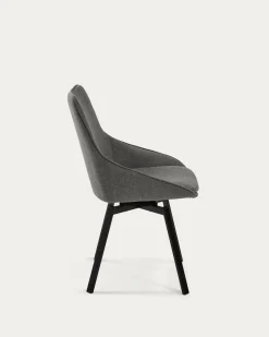 Kave Home Draaistoel Jenna Donkergrijs