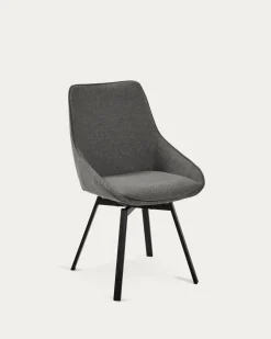 Kave Home Draaistoel Jenna Donkergrijs