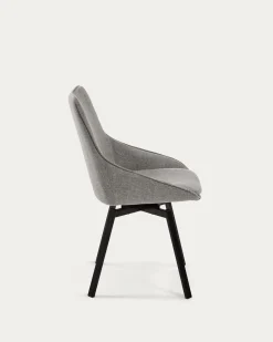 Kave Home Draaistoel Jenna Lichtgrijs