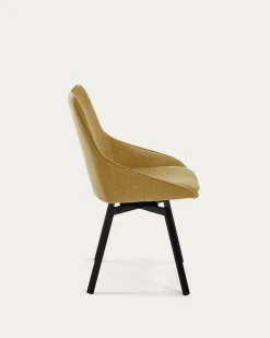 Kave Home Draaistoel Jenna Mosterd