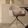 Kave Home Draaistoel Lexa Beige Chenille en Beige Poten