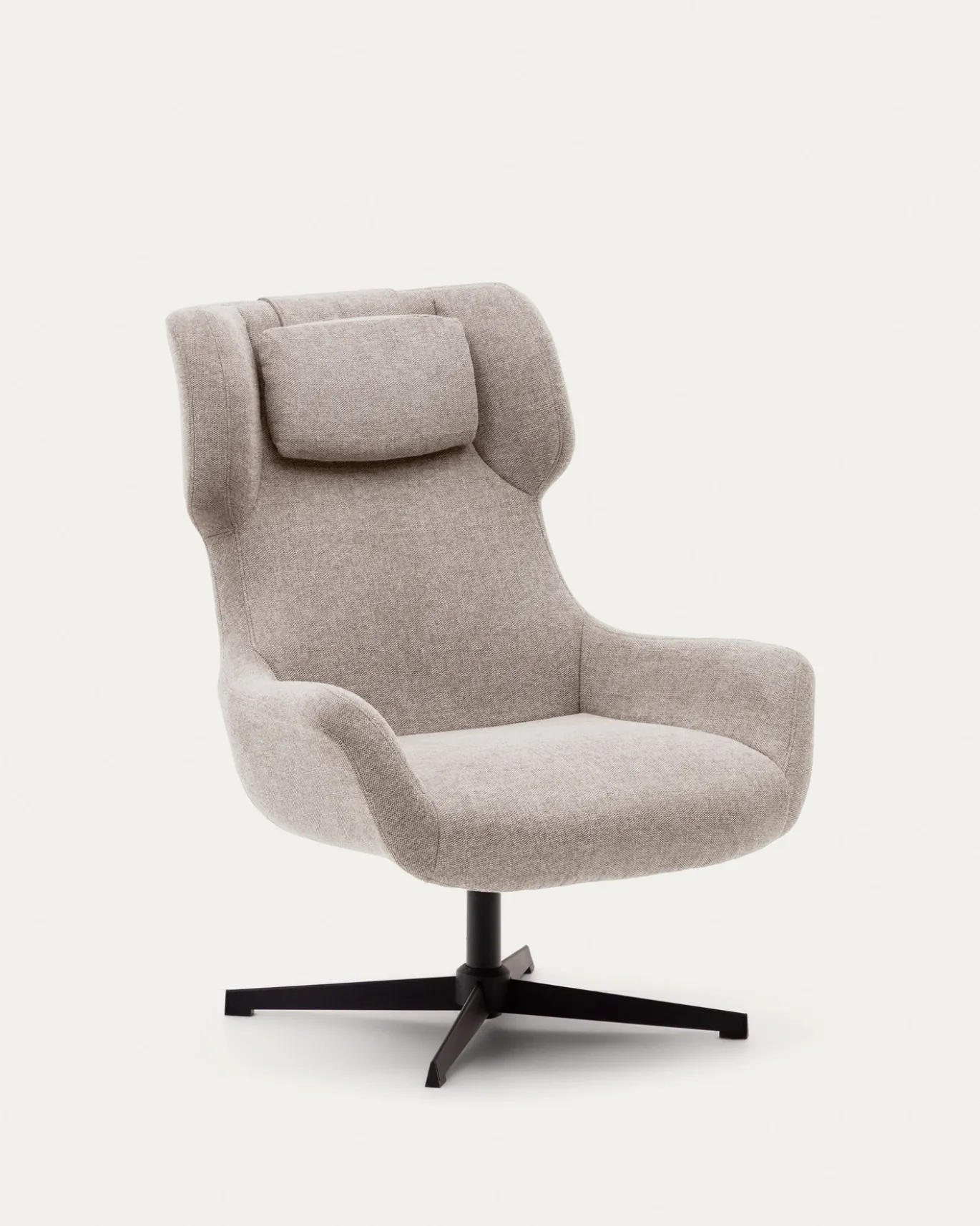 Kave Home Draaistoel Zalina Beige Chenille