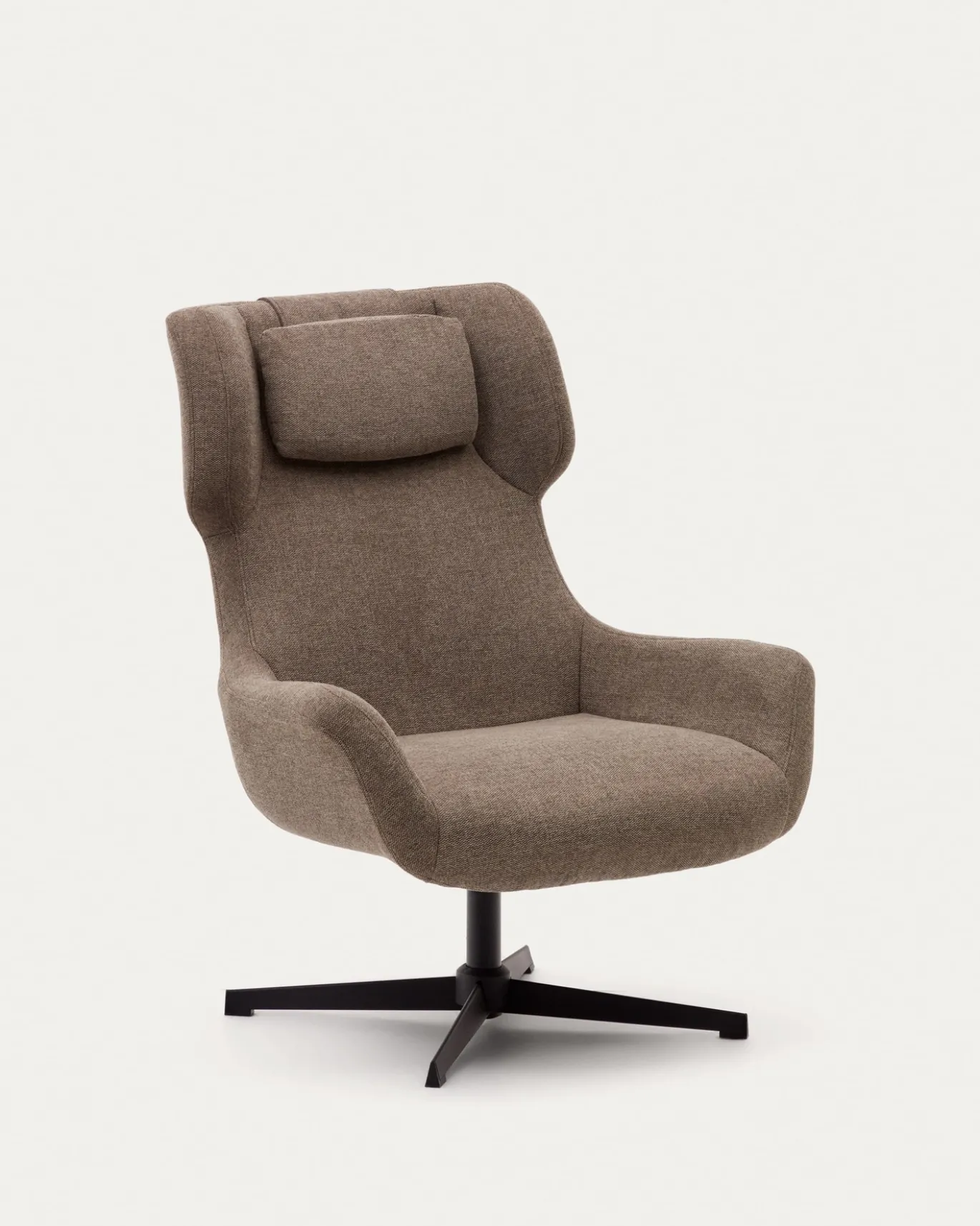 Kave Home Draaistoel Zalina Lichtbruin Chenille