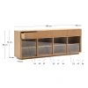 Kave Home Dressoir Helvine Eikenfineer En Gehard Glas 200x75cm