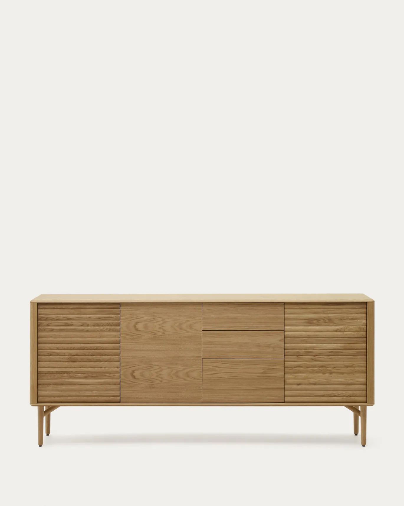 Kave Home Dressoir Lenon 3-deurs Eikenhout 200cm