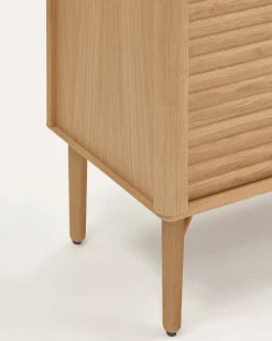 Kave Home Dressoir Lenon Massief Hout Naturel Eikenfineer 105x144cm
