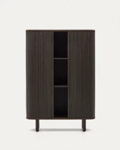 Kave Home Dressoir Mailen Hoog Essenfineer Zwart 110x160cm