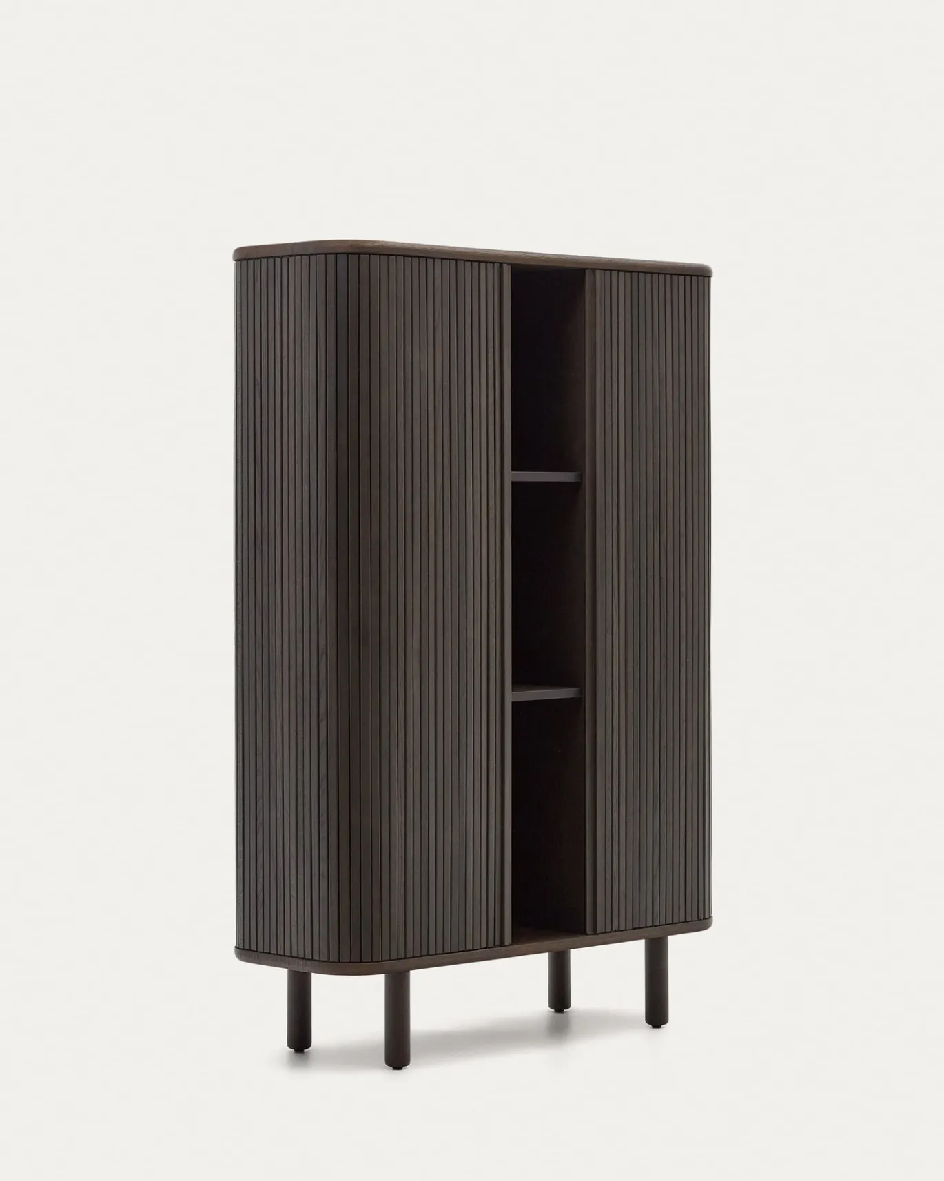 Kave Home Dressoir Mailen Hoog Essenfineer Zwart 110x160cm