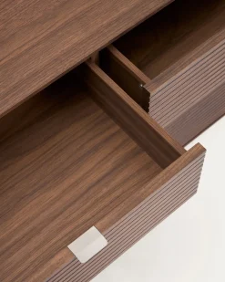 Kave Home Dressoir Norlen 4 Deuren en 2 Laden Walnootfineer 194,5x78cm