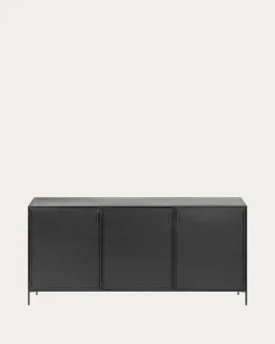 Kave Home Dressoir Shantay Metaal Zwart 3 Deuren 160x72cm