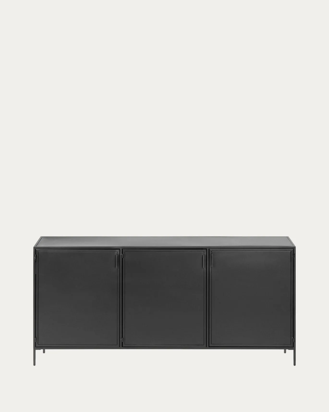 Kave Home Dressoir Shantay Metaal Zwart 3 Deuren 160x72cm
