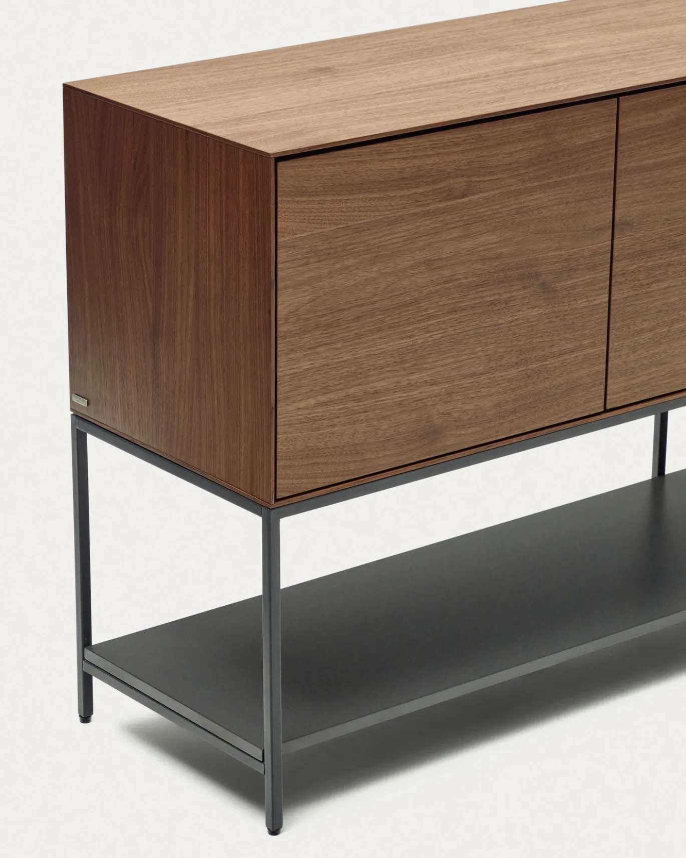 Kave Home Dressoir Vedrana 2-deurs Walnootfineer 97,5x80cm