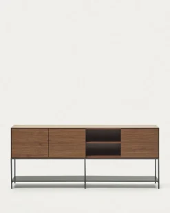 Kave Home Dressoir Vedrana 3-deurs Bruin Walnootfineer 195x80cm