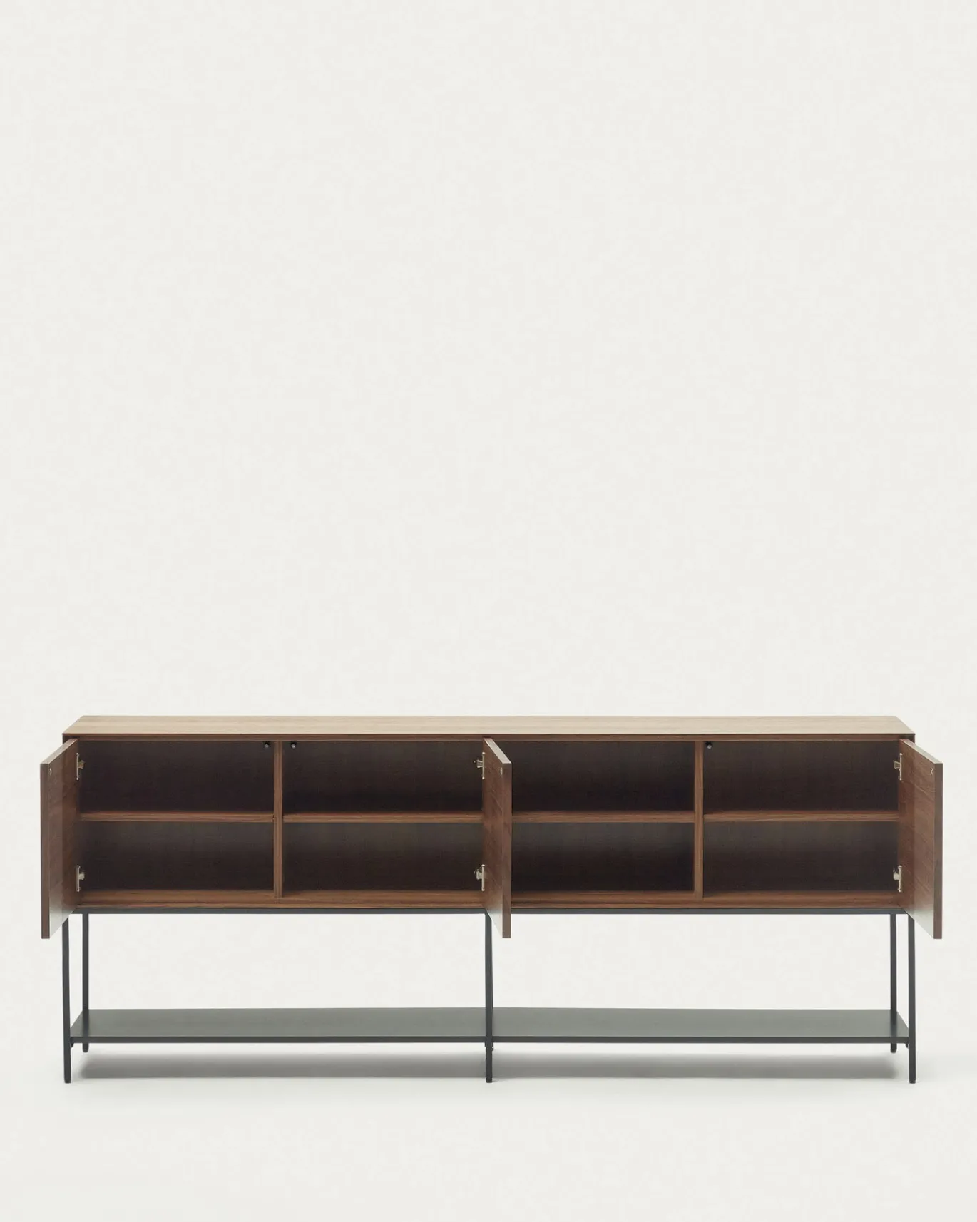 Kave Home Dressoir Vedrana 3-deurs Bruin Walnootfineer 195x80cm