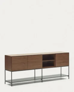Kave Home Dressoir Vedrana 3-deurs Bruin Walnootfineer 195x80cm