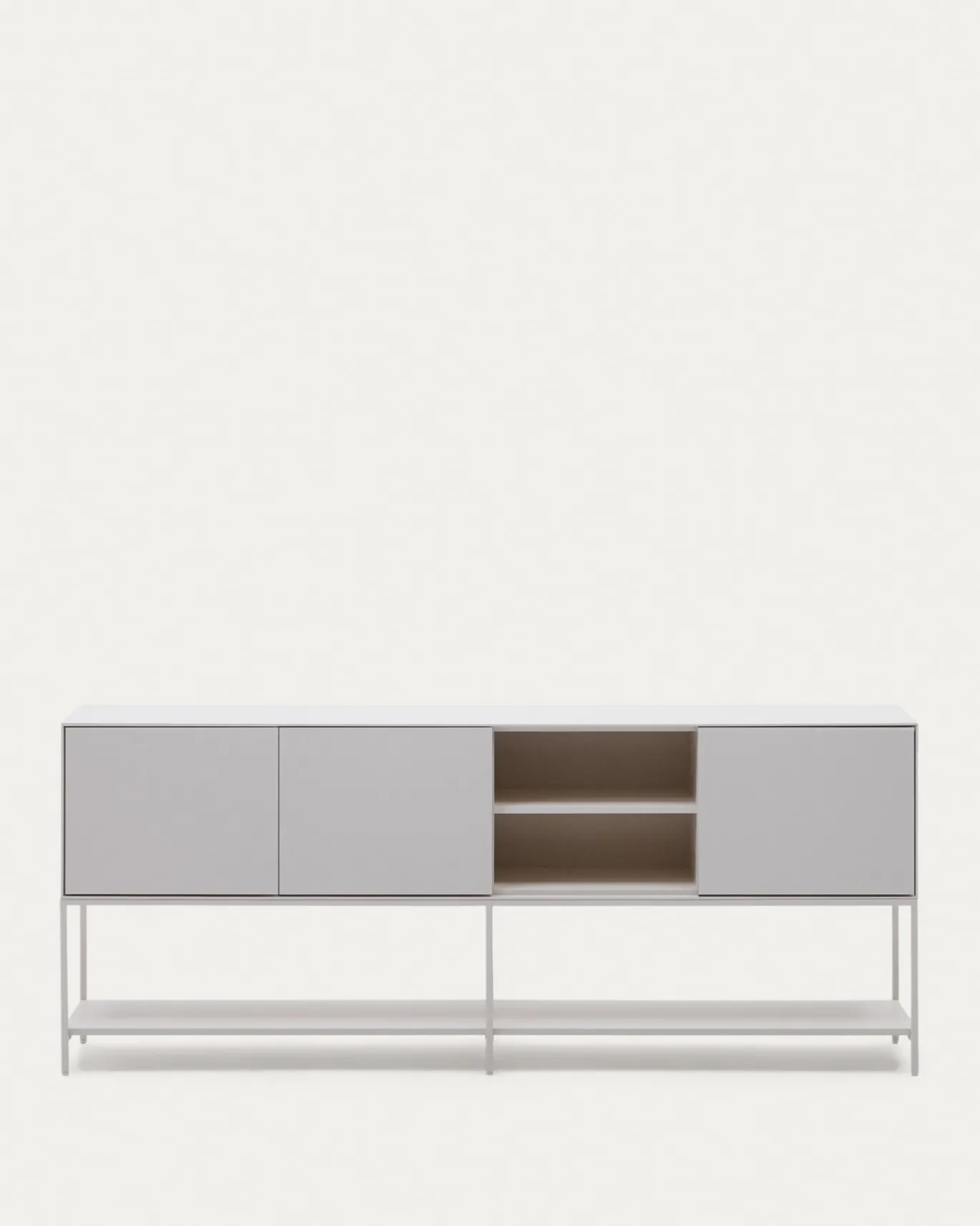 Kave Home Dressoir Vedrana 3 Deuren Witgelakt MDF 195x80cm
