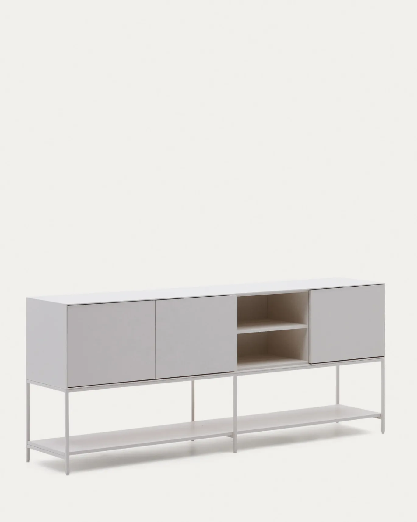 Kave Home Dressoir Vedrana 3 Deuren Witgelakt MDF 195x80cm