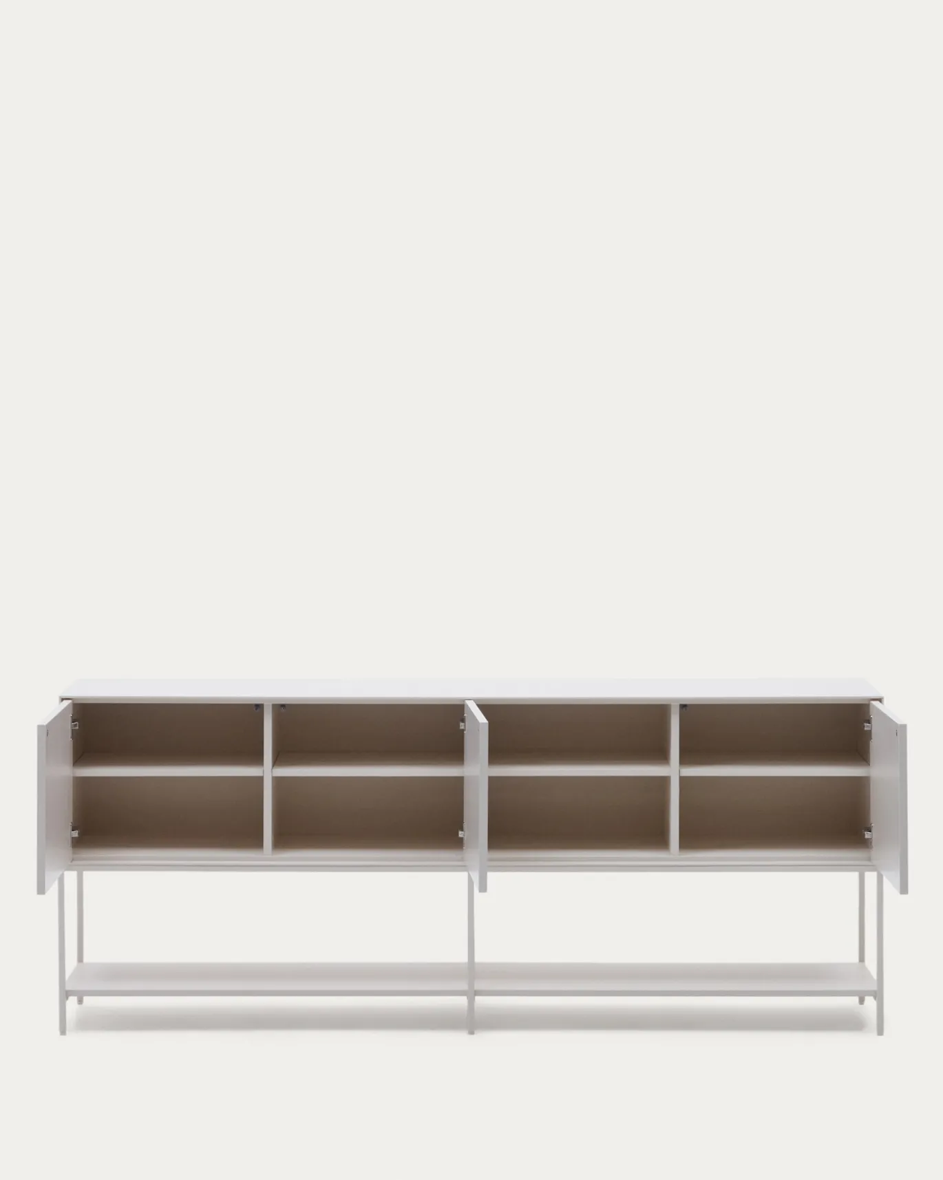 Kave Home Dressoir Vedrana 3 Deuren Witgelakt MDF 195x80cm