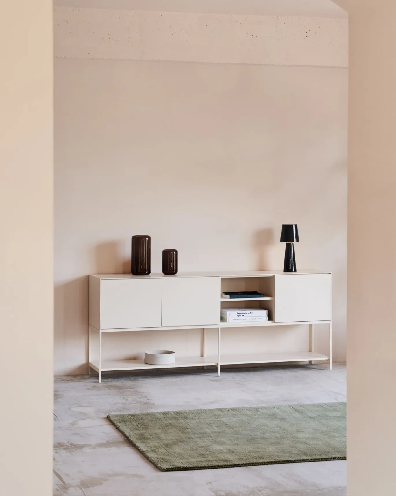Kave Home Dressoir Vedrana 3 Deuren Witgelakt MDF 195x80cm