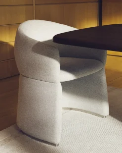 Kave Home Eetkamerstoel Bosca Beige Chenille