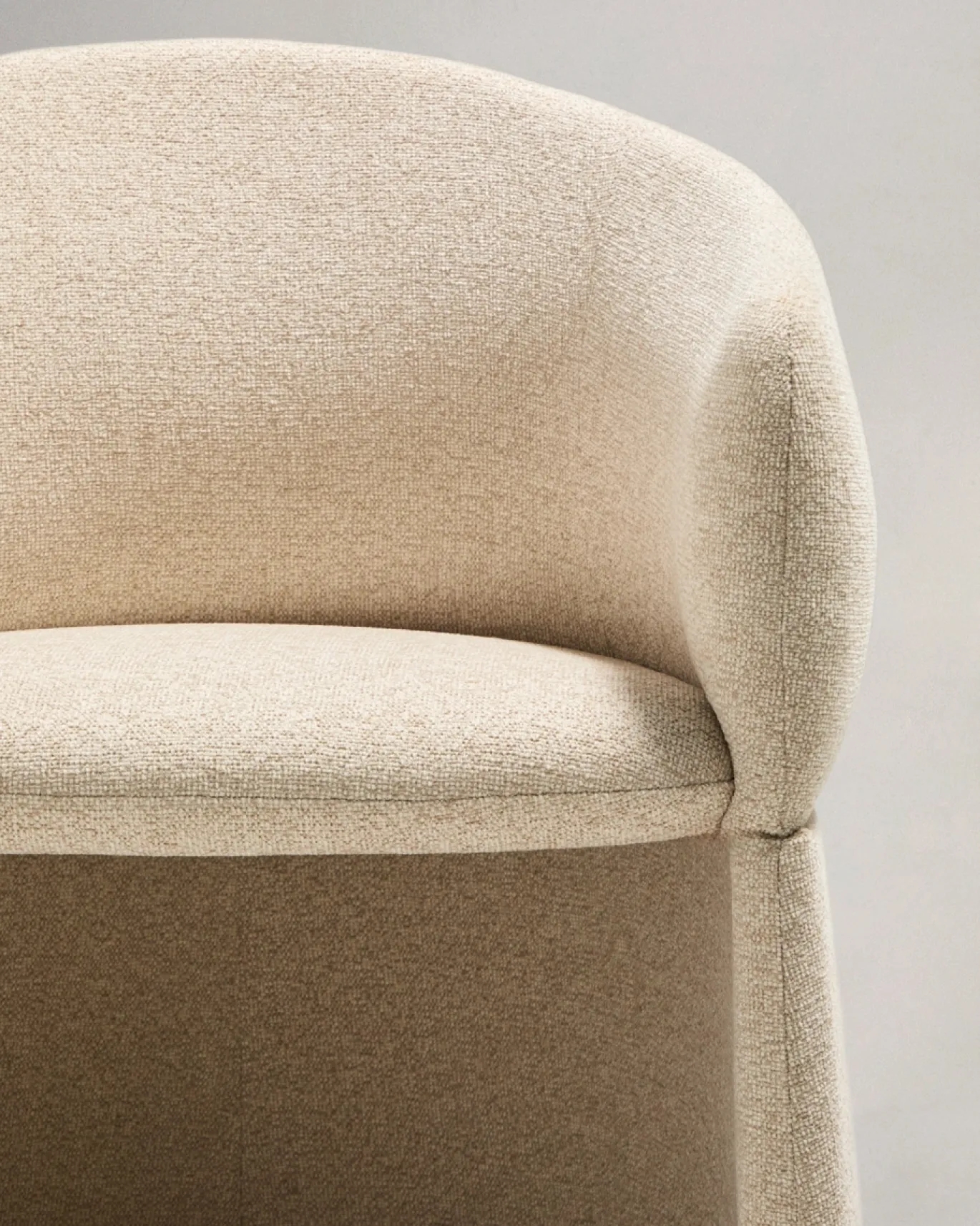 Kave Home Eetkamerstoel Bosca Beige Chenille