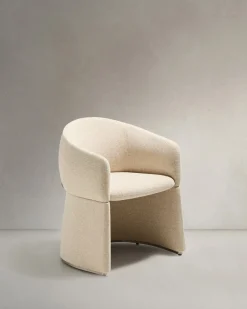 Kave Home Eetkamerstoel Bosca Beige Chenille