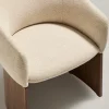 Kave Home Eetkamerstoel Bosca Beige Chenille en Walnootfineer