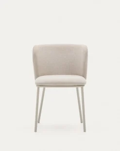 Kave Home Eetkamerstoel Ciselia Beige Chenille