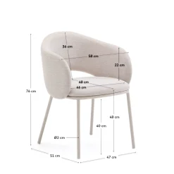 Kave Home Eetkamerstoel Maina Beige