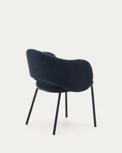 Kave Home Eetkamerstoel Maina Blauw Chenille