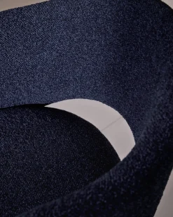 Kave Home Eetkamerstoel Maina Blauw Chenille