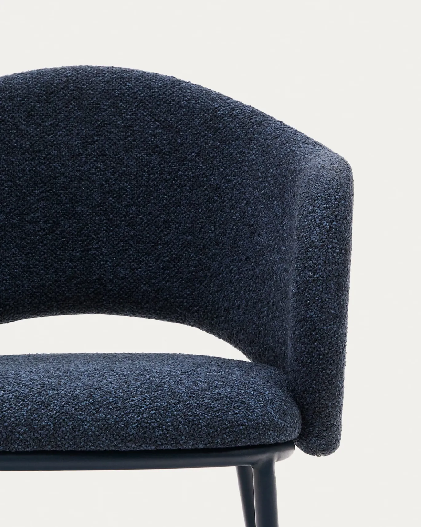 Kave Home Eetkamerstoel Maina Blauw Chenille