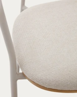 Kave Home Eetkamerstoel Maureen Eikenfineer Naturel en Beige