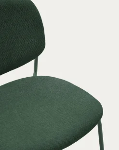 Kave Home Eetkamerstoel Meli Chenille Groen