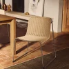Kave Home Eetkamerstoel Tavari Touw RVS Beige