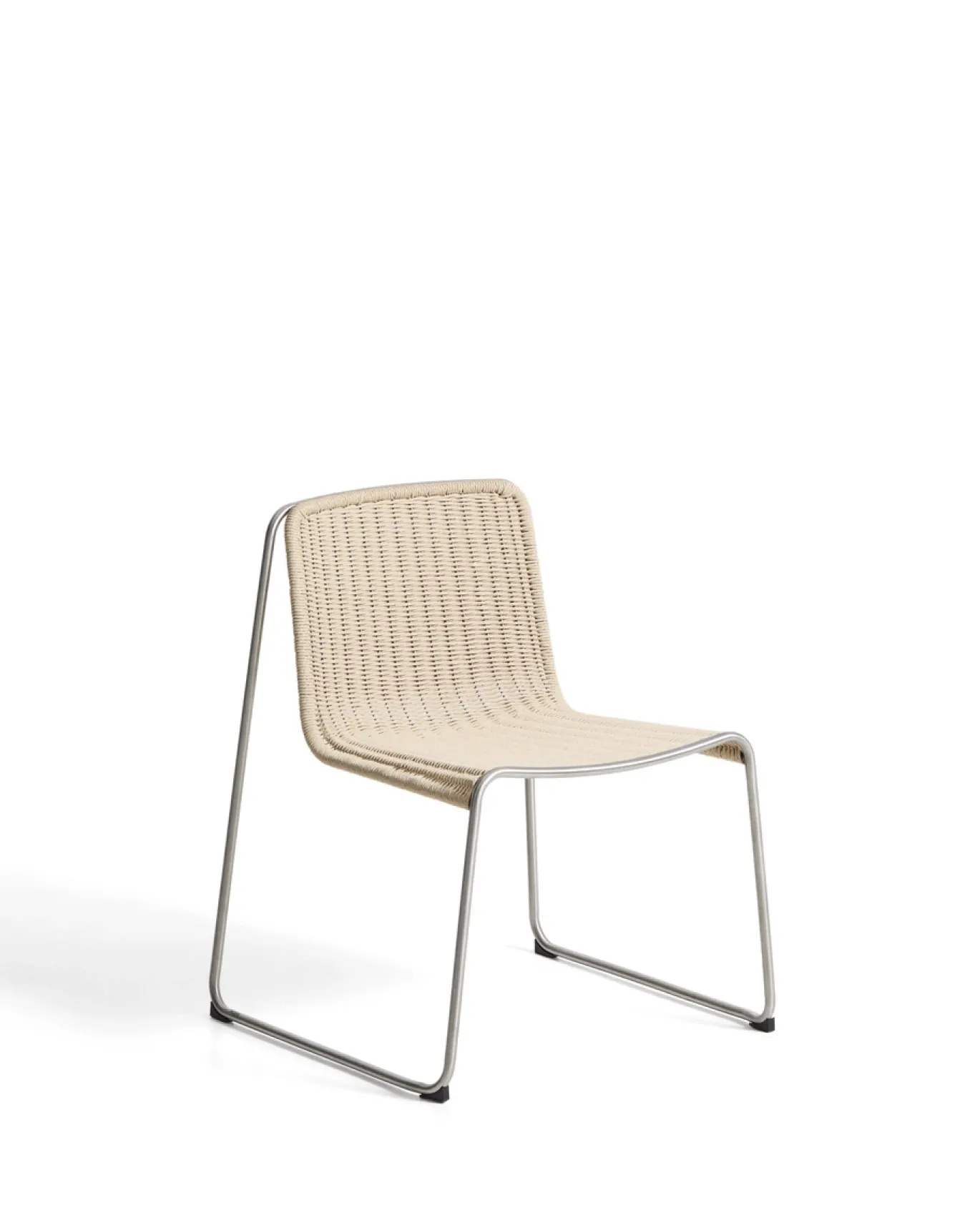 Kave Home Eetkamerstoel Tavari Touw RVS Beige