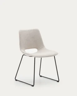 Kave Home Eetkamerstoel Zahara Beige/Zwart
